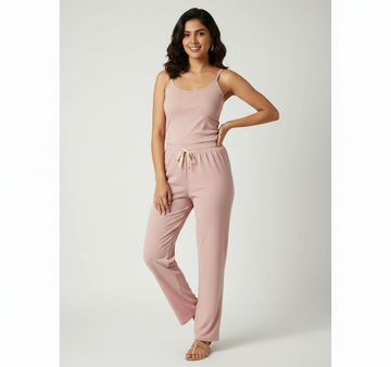 Light Pink Wide-Leg Trousers
