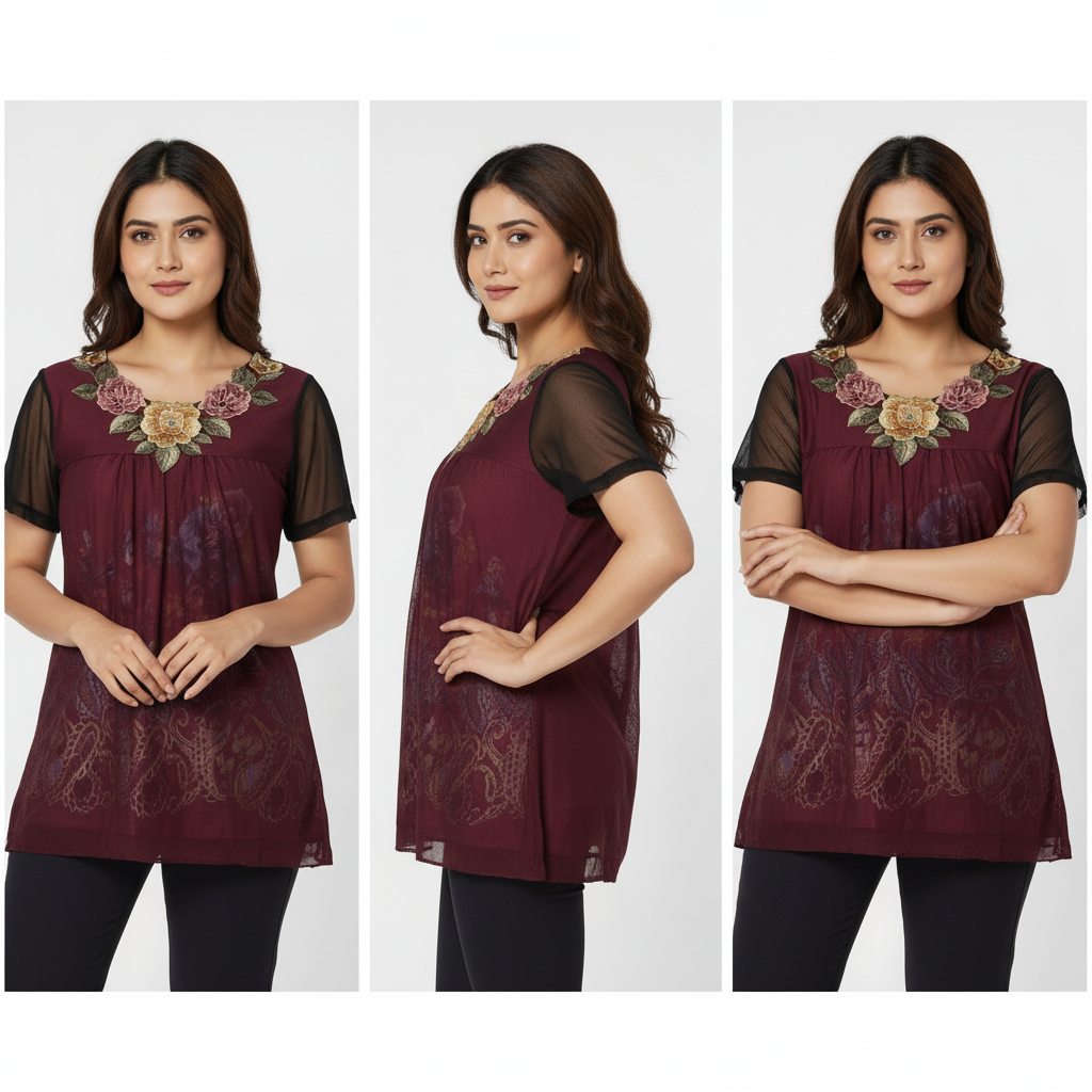 Vintage Floral Tunic Combo